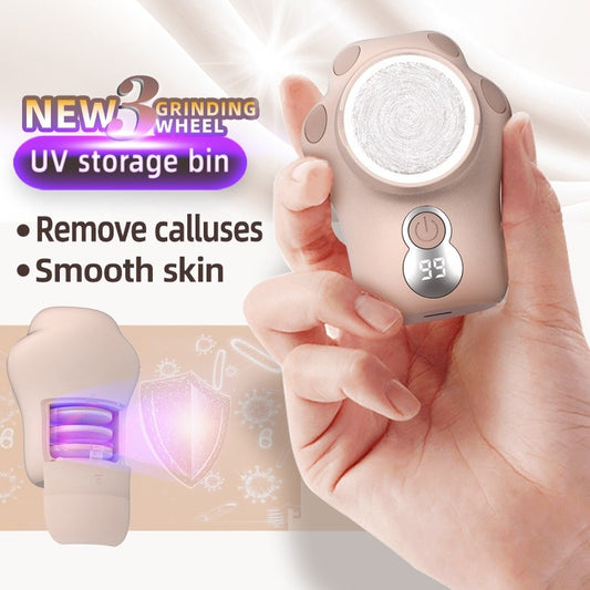 Electric Pedicure Foot Grinding Dead Skin Remover Automatic,Callus Remover For Feet 3 Adjustable Speed, 3 Grinding Heads, Pedicure Tool For Cracked Heels And Dead Skin