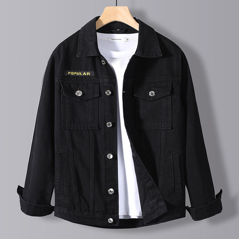 Lapel Top Coat Men's Korean Style Loose Trend