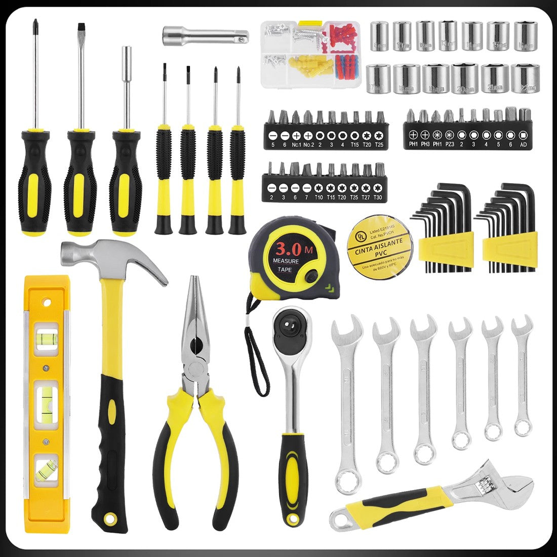 Hand Tool Kit Set 108pcs Household Daily Maintenance Car Repair Hardware Tools