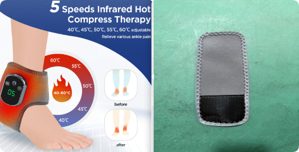 Masajeador de Tobillo con Calor y Vibración Recargable