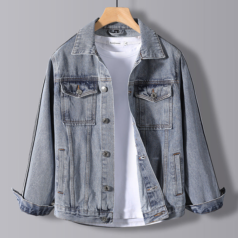 Lapel Top Coat Men's Korean Style Loose Trend
