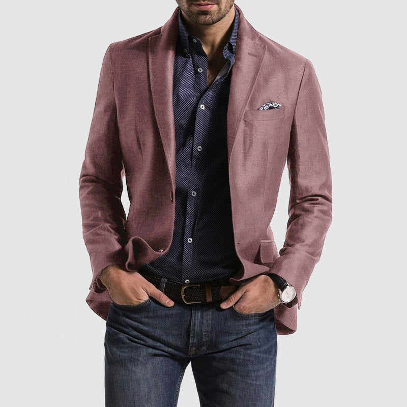 Spring Top Casual Printed Double Button Suit