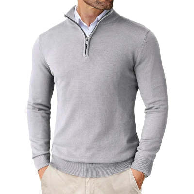 Men's Coat Sweater Thickened Pullover Half Turtleneck