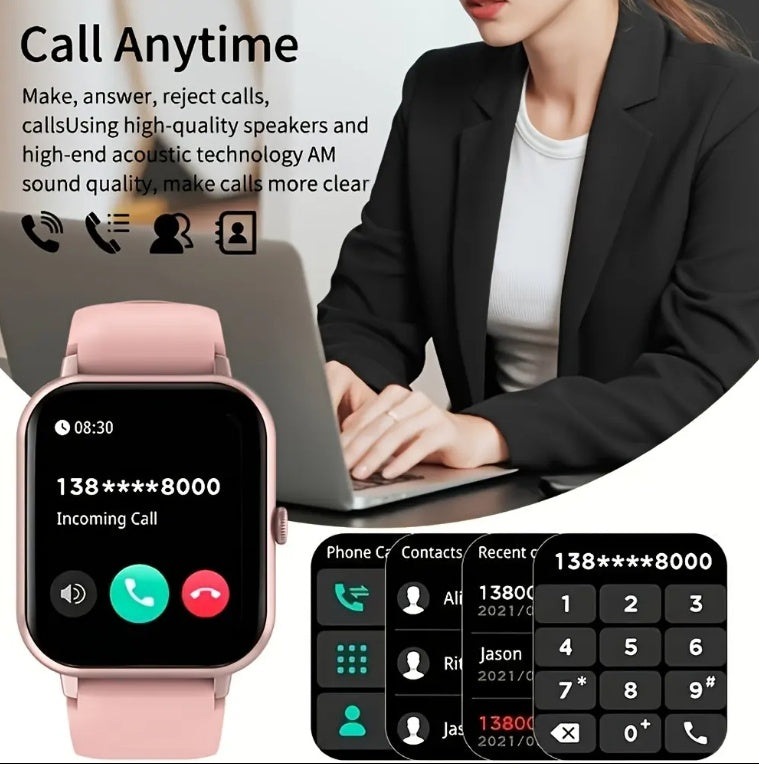 Smartwatch Mujer – Llamadas BT, Ritmo Cardíaco y Modos Deportivos