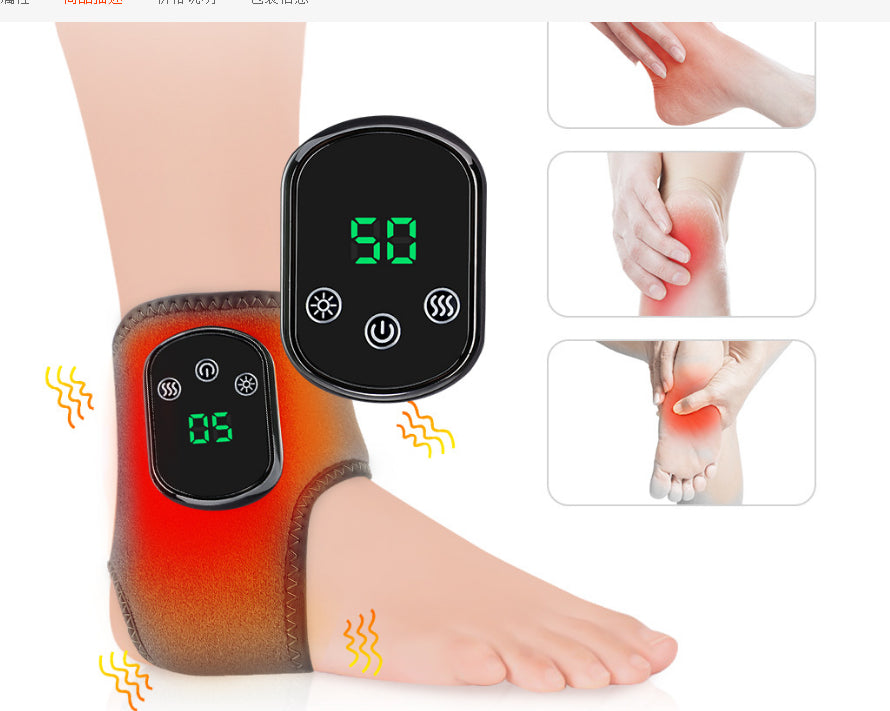 Masajeador de Tobillo con Calor y Vibración Recargable